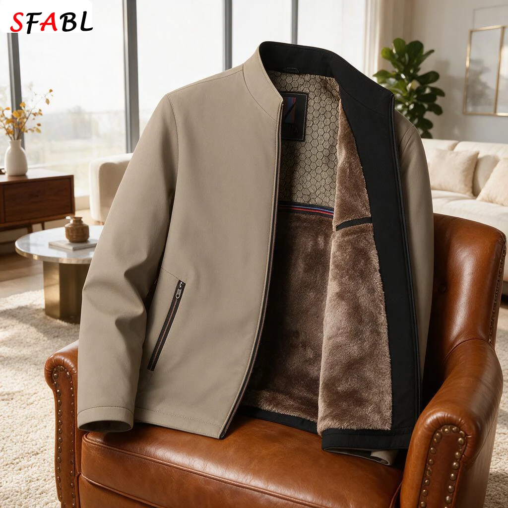 Modische Dicke Warme Herren-Winterjacke Winddichte Herbst-Herren-Wintermäntel Luxuriöse Oberbekleidung Herren-Winterjacken für Business – Detail 12