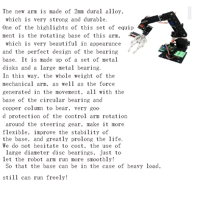6-teiliges Robotik-Set, pädagogischer Roboter-Manipulator, Metalllegierung, Arduino-Arm-Servo MG996 für Arduino-Roboter, DIY-Kit, programmierbares Kit – Detail 6