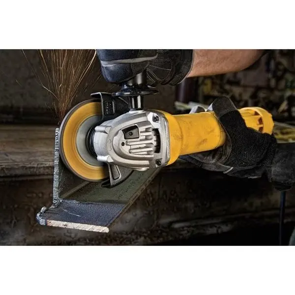 Small Angle Grinder, 4.5 in (115 mm), Paddle Switch, 11 Amps, 120V, Corded, One-Touch Guard