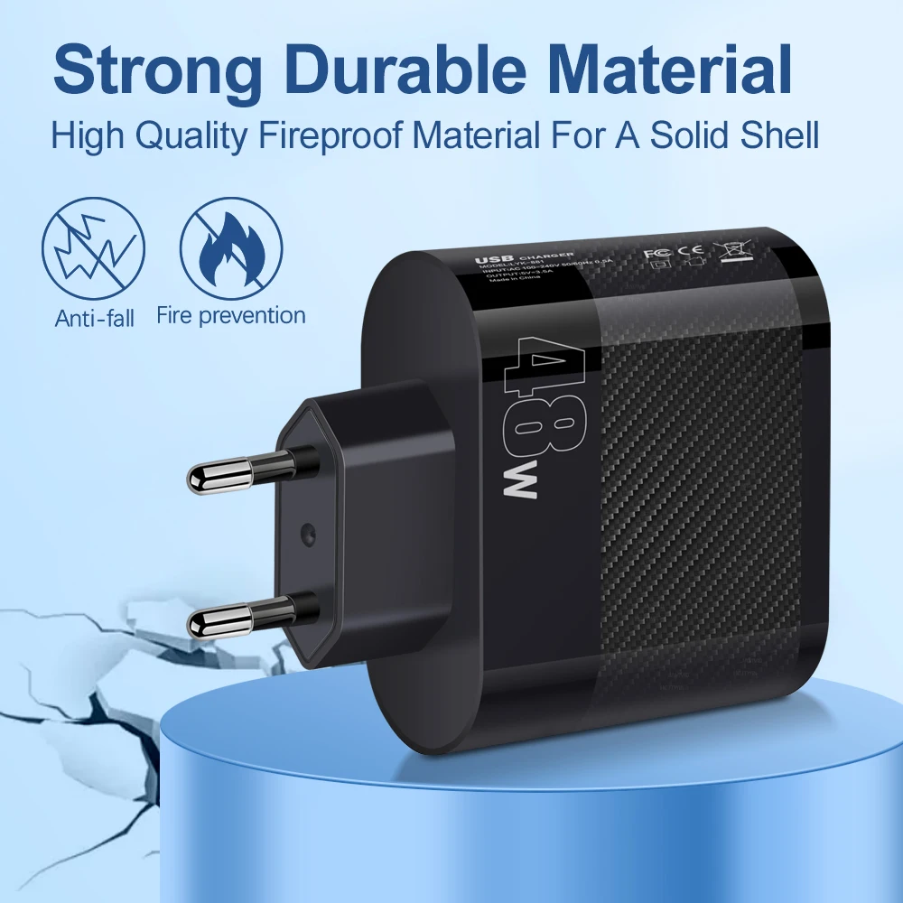 Muti 6 Ports USB Charger 48W USB Fast Charging Mobile Cell Phone High Speed Quick Charge Wall Adapter for Huawei Xiaomi Samsung