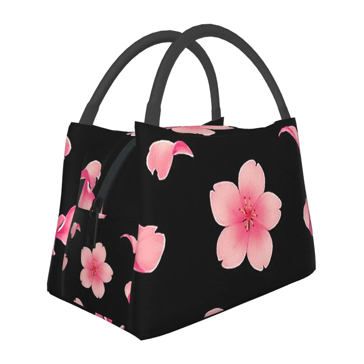 Falling Sakura Petals Pack Ver Lunch Bags Insulated Bento Box Lunch Tote Picnic Bags Thermal Bag for Woman Children Office