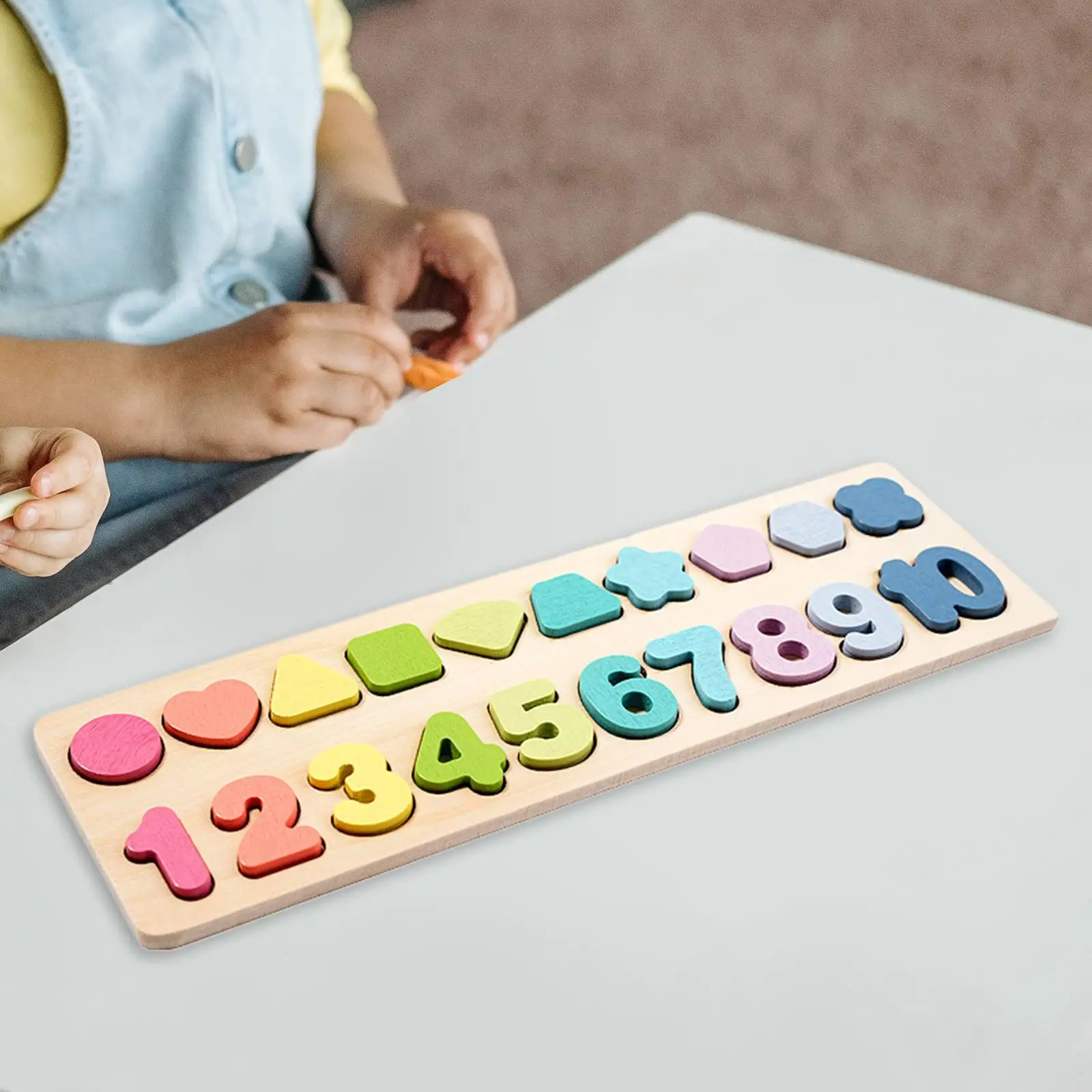 Number Shape Puzzle Sorting Toys Early Educational for Birthday Gift Kids