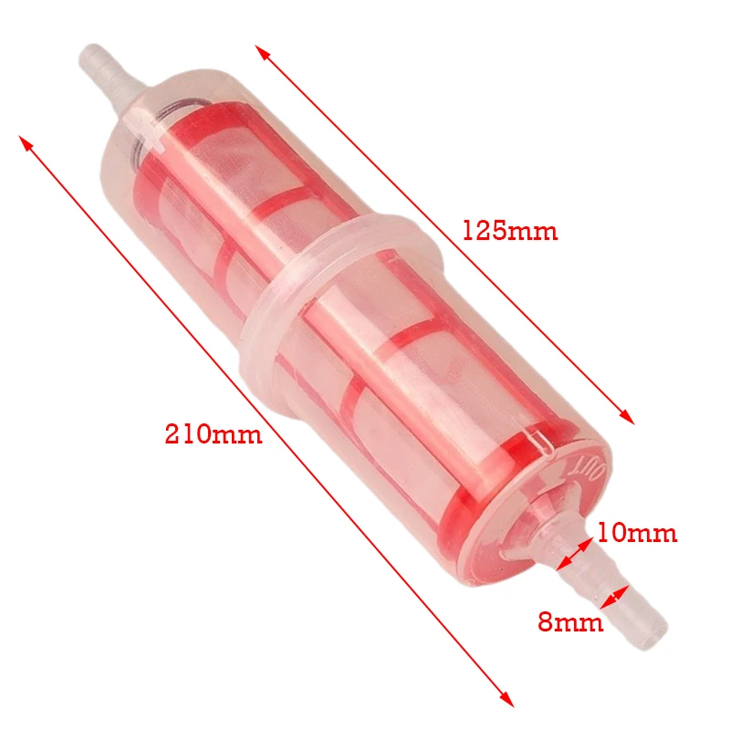 1Pc Universal Large Inline Diesel Fuel Filter 8-10mm Motorcycle Car Plastic Fuel Filters Car Accessories Auto Replacement Parts