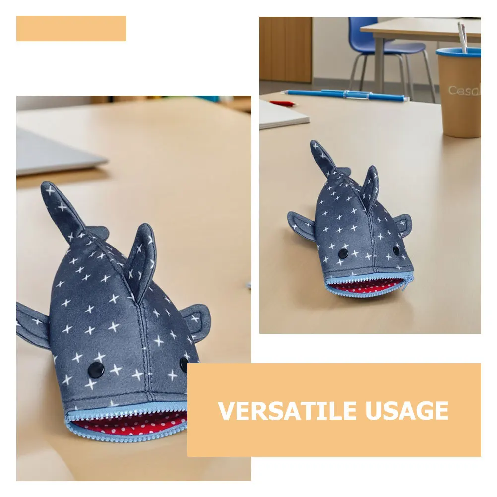 حقيبة أقلام رصاص فريدة من نوعها على شكل قرش، نمط نجمة، تخزين واسع، مادة متينة، حامل أقلام محمول للطلاب المحترفين #3