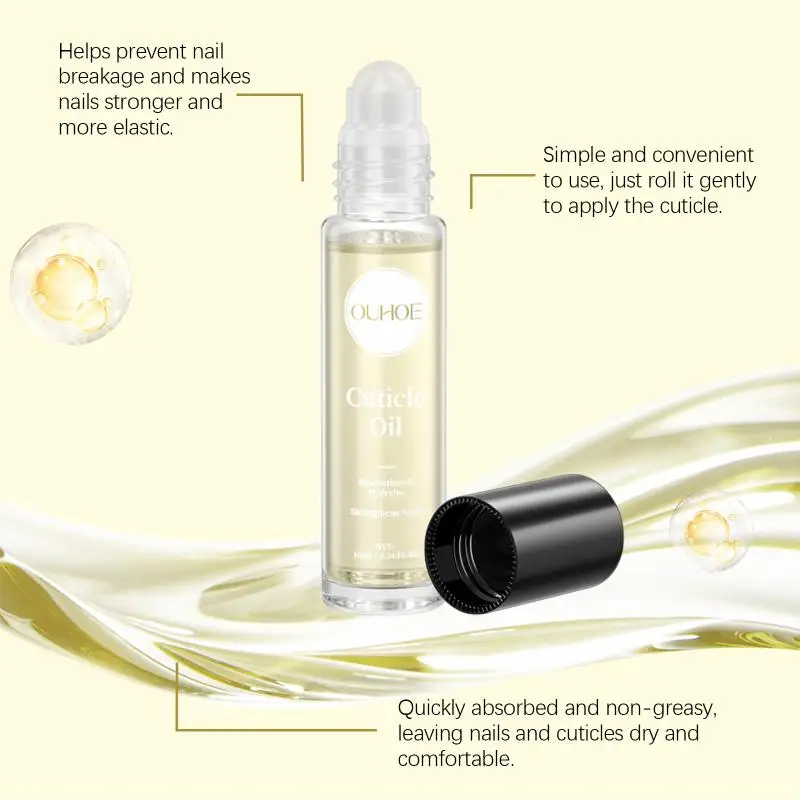 Nail Care Oil with Glycerin & Aloe Vera, Vitamin E - Lock Moisture, Repair Cuticle, Smooth & Shine Nails, Natural Gloss