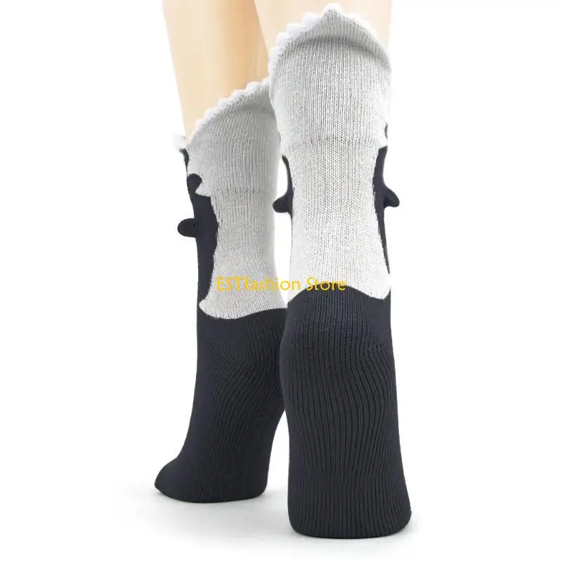 Y5GC Shark Socks Novelty Cotton Sock Fashion Sock Anti-Slip Stocking Tube