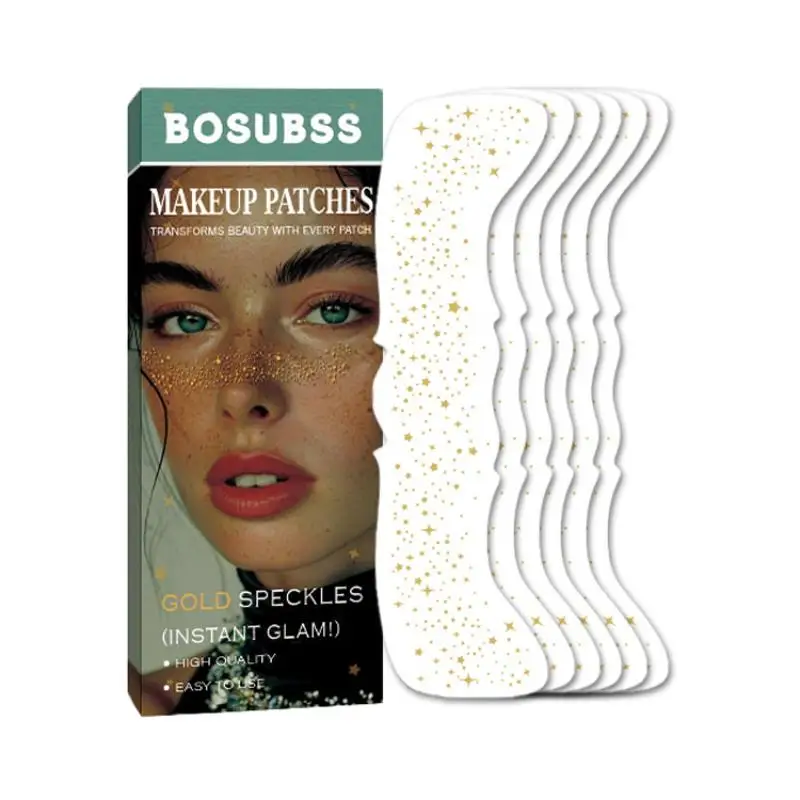 6/3 pièces/ensemble-autocollants de tatouage pour le visage, étoile or/argent, faciles à appliquer, maquillage naturel pour taches de rousseur, décoration essentielle