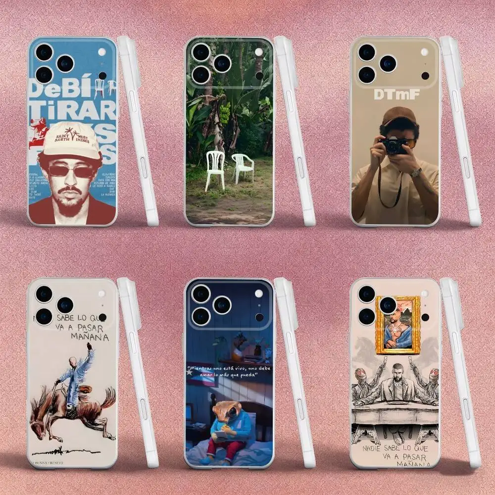 

B-Bad Bunny DeBI TiRAR MaS FOToS DtMF Phone Case For iPhone 17,16,15,14,13,12,X,XS,Pro,Max,Plus,E,Air,Mini with Magsafe Magnetic