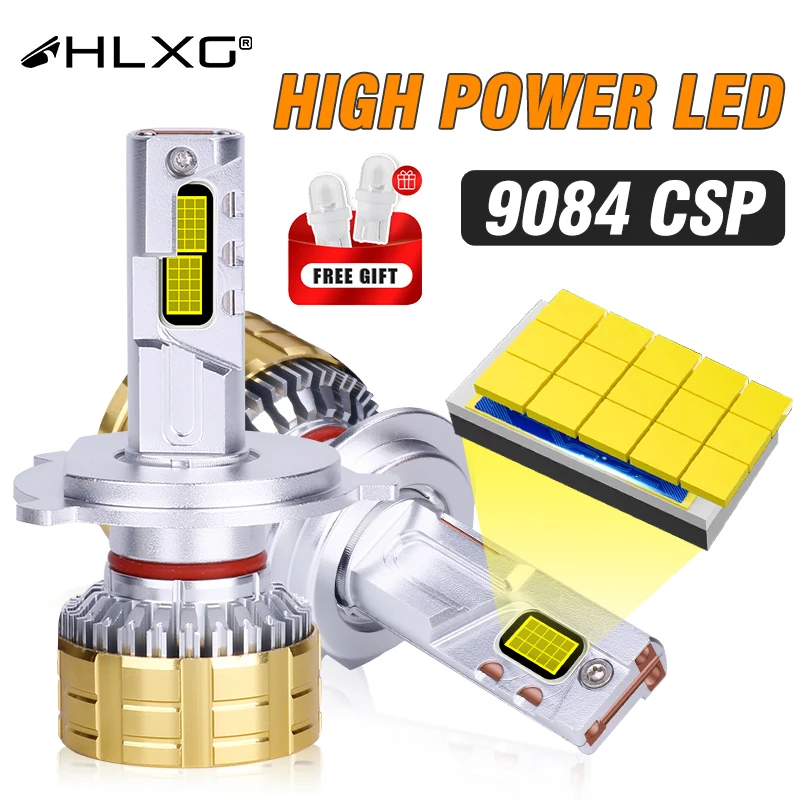 2pcs H4 H7 LED Headlamp Bulbs 9005/HB3 9006/HB4 9012/HIR2 H1 H8 H9 1000W 80000LM Super Bright LED High and low beam Lights 6000K