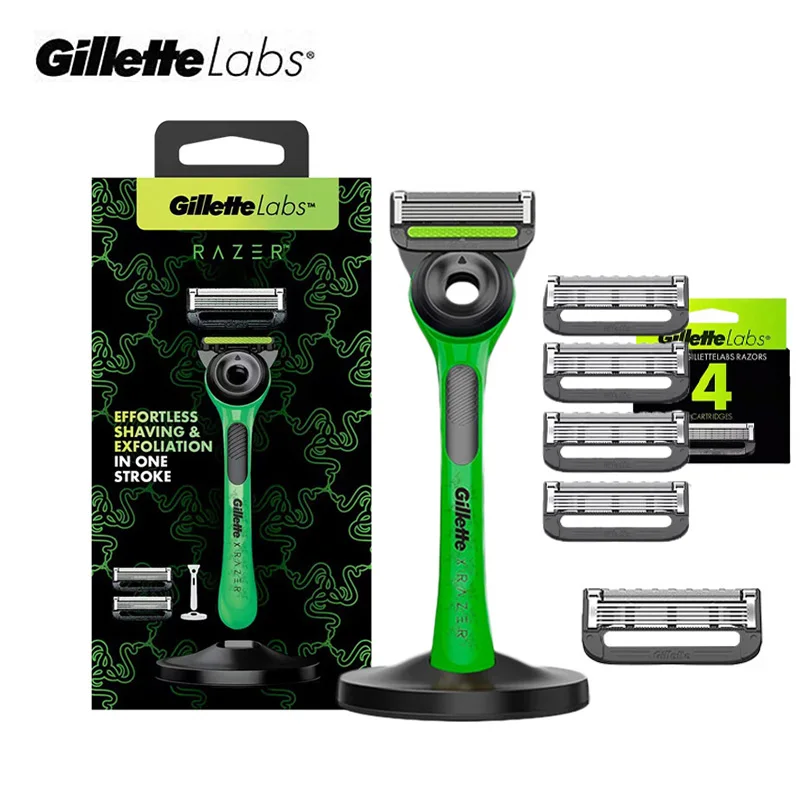 Gillette Labs Razor Co-branded Razor Set Flexdisc 5-Layer Blade Sharp Beard Shaving Men‘s Razor with Stand