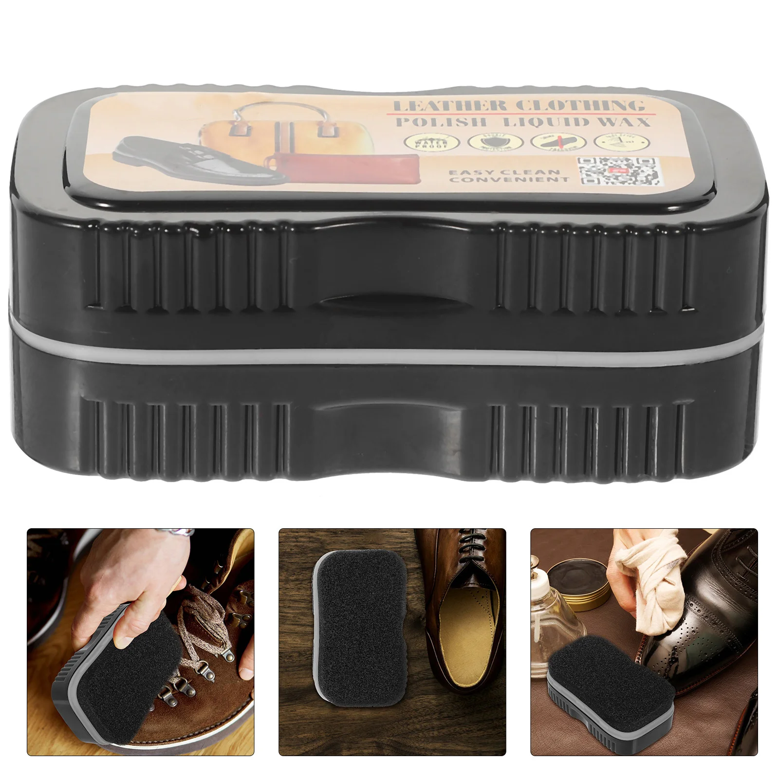 

Double-Sided Shoe Polish Sponge High Density Cleaning Tool For Shoes Sofa Bag Plastic Cover Lightweight Portable