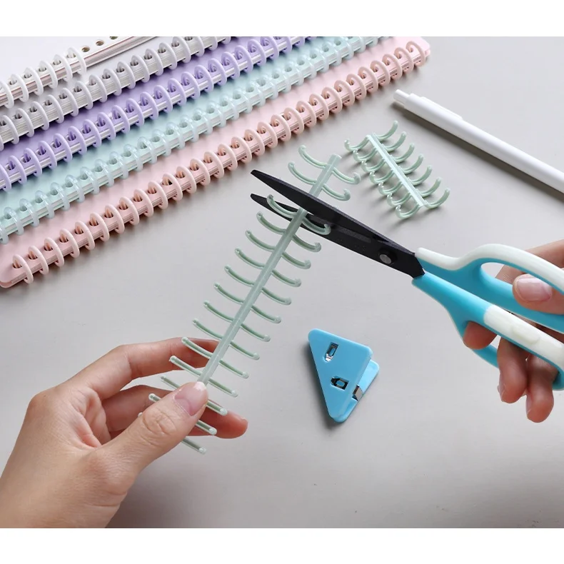 30 Holes Binder Loose leaf Clasp Colorful Rings Random Cut