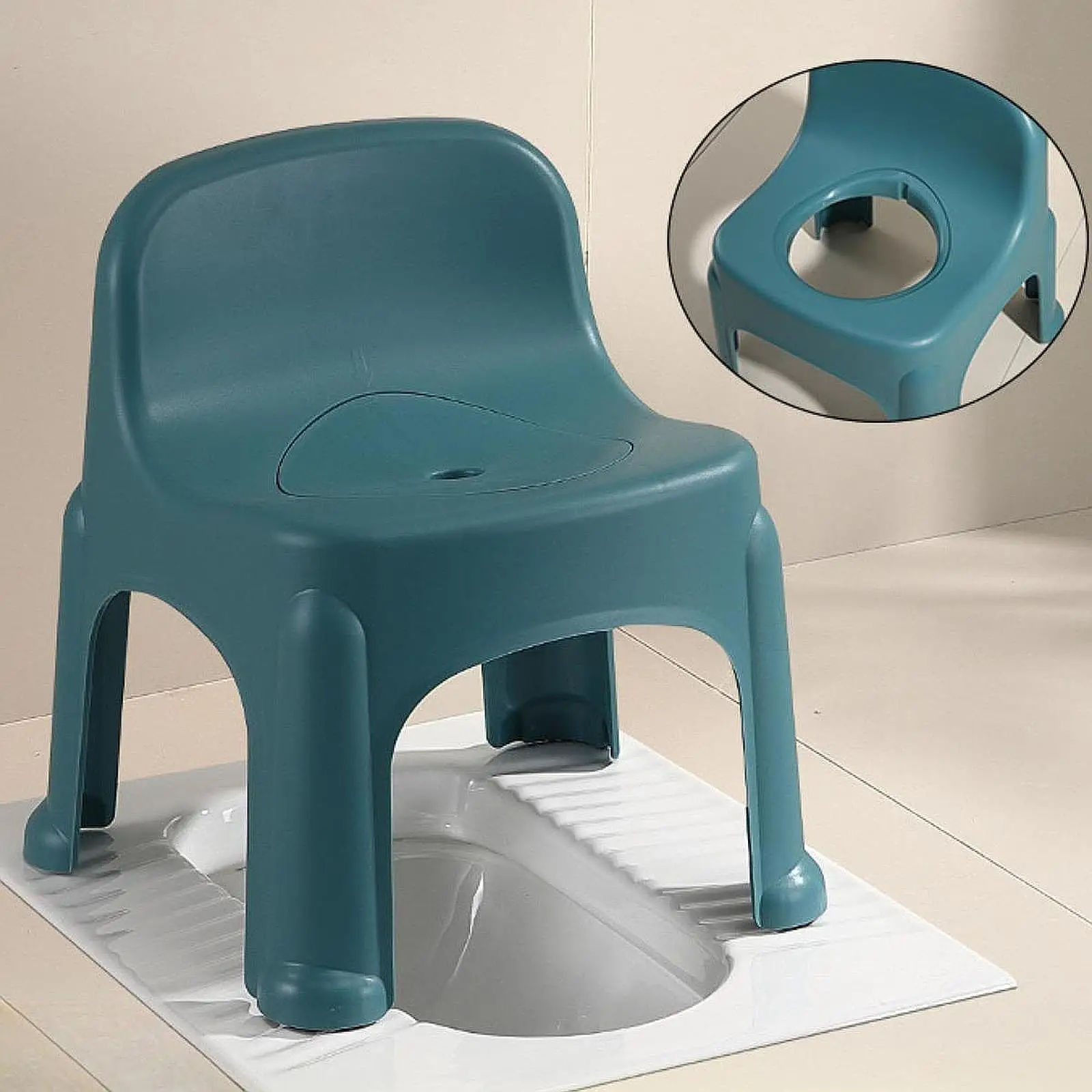 

Toilet Stool Adults Seniors Easy Storage Compact Squatting Potty Sturdy Foot Rest Non Slip Poop Stool Potty Stool Bathroom Stool