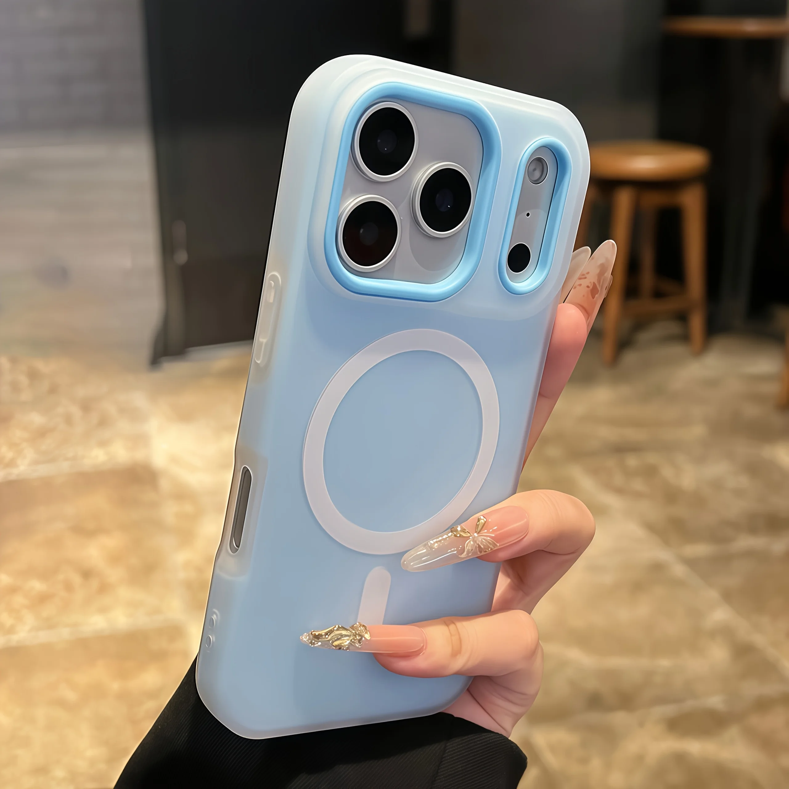 Capa de Celular Fosca Colorida 2 em 1 para iPhone 17 Air 17 16 15 14 13 12 11 Pro Max Plus com Suporte para Carregamento Sem Fio MagSafe