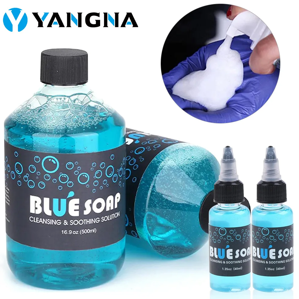 500/40ML Tattoo Blue Soap Cleaning & Soothing Solution Tattoo Cleaning Supply Tattoo After Care Tools Tattoo Accessories