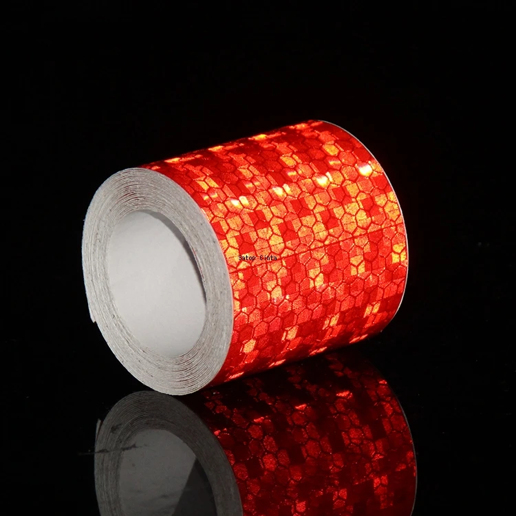 5CM*3M Red Reflective Car Stickers Waterproof Strong Self-Adhesive Safety Warning Tapes Reflectors Conspicuity Strips For Trucks