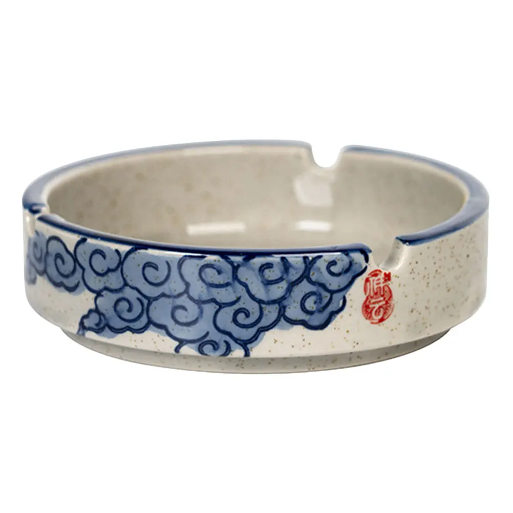 Japanese Style Ashtray Ceramic Underglaze Table Pottery Hand-painted Ceramics Ashtray Living Room Household Office Home Decor