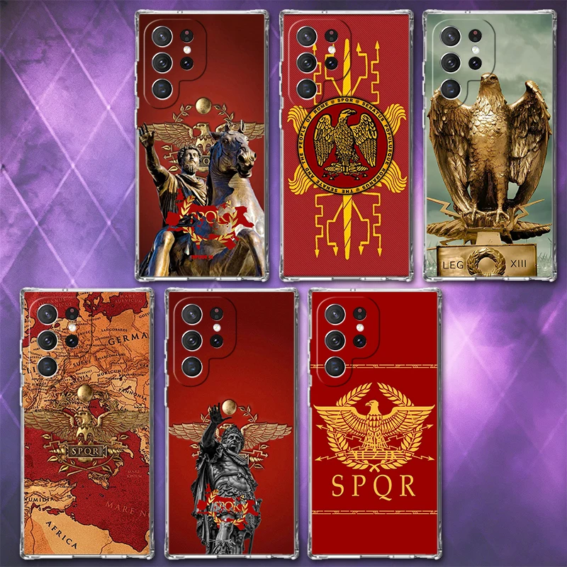 SPQR Roman Imperial Legionv Soft Phone Case For Samsung Galaxy S26 S25 Edge S24 S23 Ultra S21 S20 FE S22 Plus + Pattern Back Cov