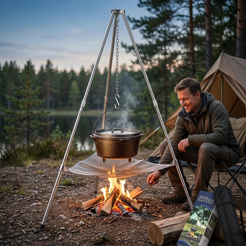 1pc Cooking Tripod Heavy Duty  - Camping Cooking Pot Tripod review and price