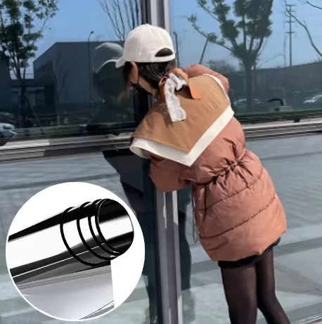 All Black PET Window Film Roll DIY Install One Way Vision Privacy Glass Tint Heat Insulation Anti UV For Auto Home