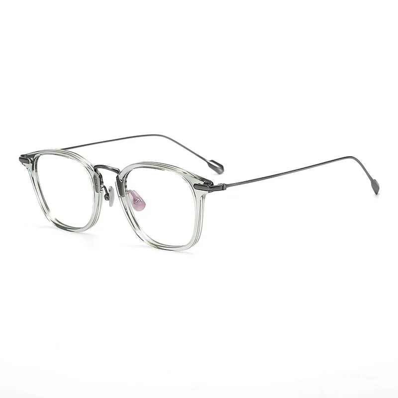 

High-end light luxury Japan, ultra-light medium gold plate glasses frame β titanium elastic thin legs literary box myopia