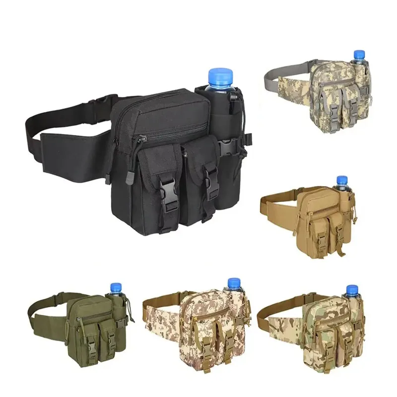 

Waterproof Nylon Fanny Pack Men Waist Bag Hiking Outdoor Camping Shoulder Bum Belt Bum Sport Chest Bags