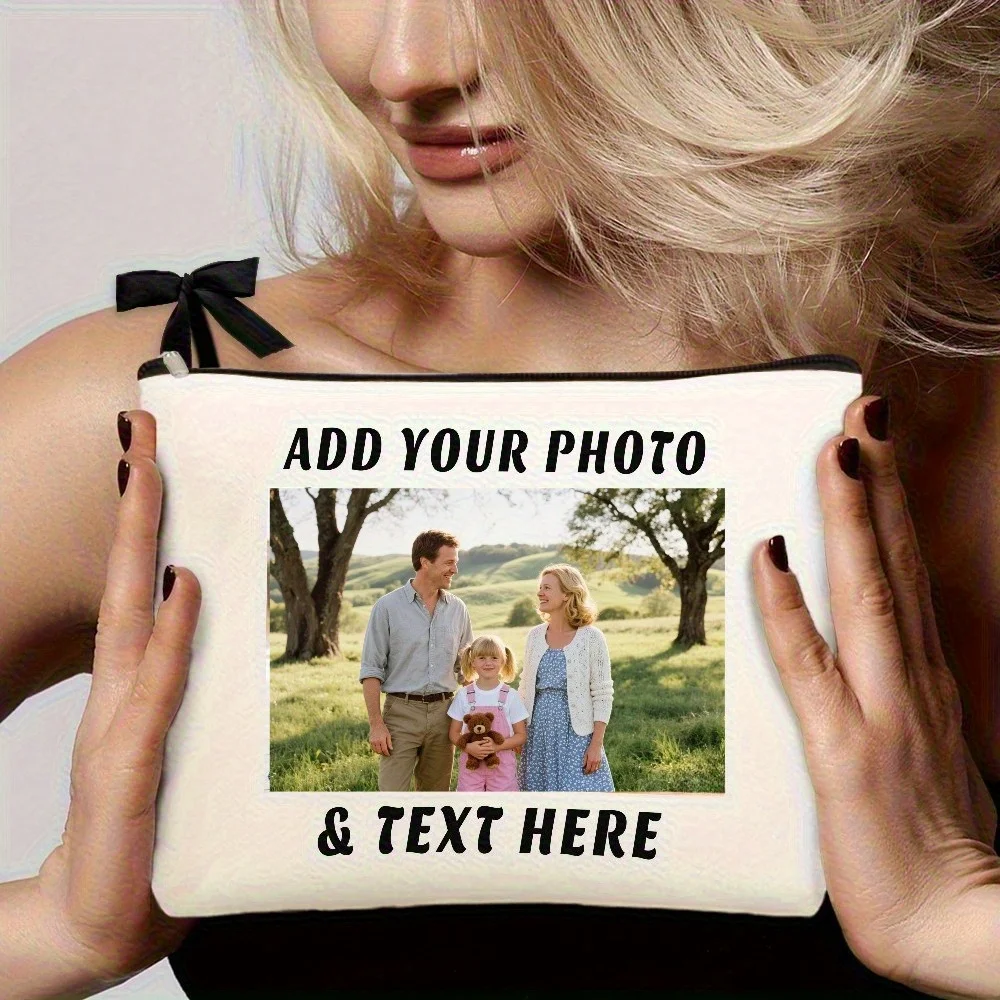 Customized Photo Makeup Bags, Travel Toiletry Bags, Party and Holiday Gifts, Compact Makeup Bags, Exclusive Customization