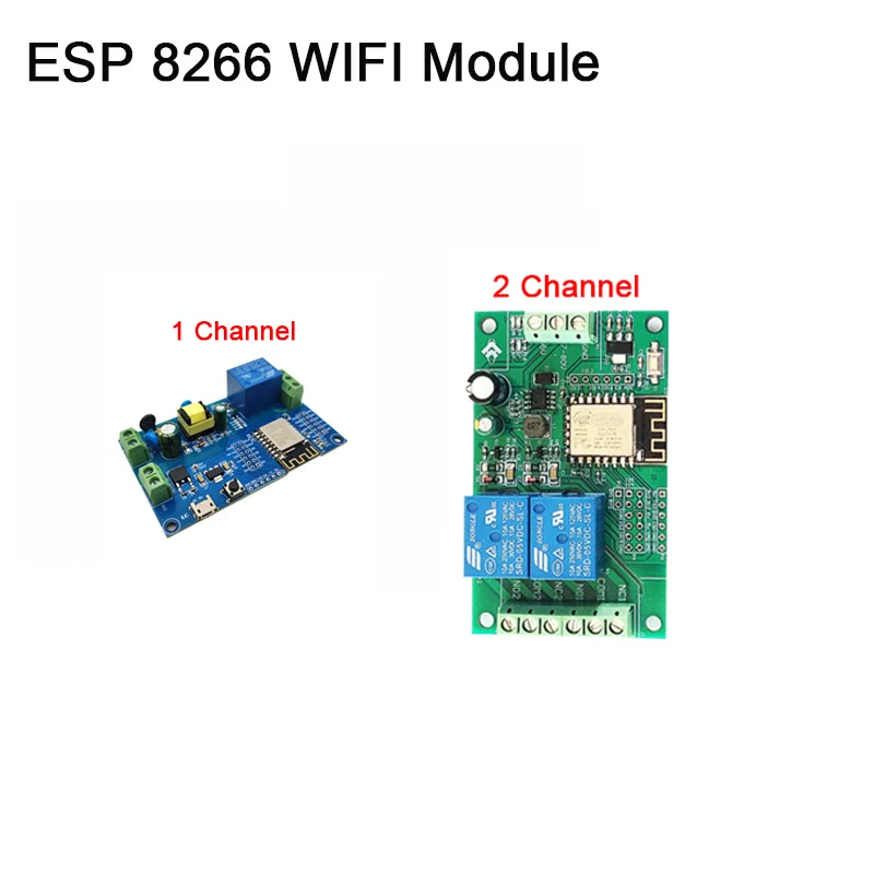 1 2 Channel Way ESP8266 Wireless WIFI DIY Arduin Tasmota Relay Module ESP-12F Development Board DC 5V 12V 24V 32V Smart Switch