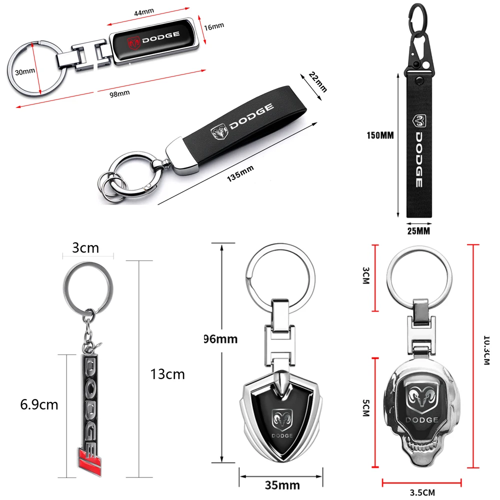 Llavero de cuero para coche, accesorios para automóvil, para Dodge Durango Caliber Dakota Neon SRT SXT Nitro Avenger Colt Intrepid
