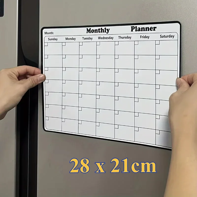 28x21cm Fridge Calendar Magnetic Dry Erase Calendar Whiteboard Calendar for Refrigerator Planners