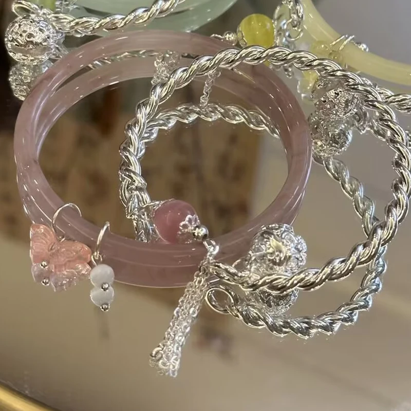 سوار نسائي على الطراز الصيني حسن الحظ؛ الإسورة قلادة أنيقة؛ مجموعة مكونة من قطعة واحدة قابلة للتعديل #2