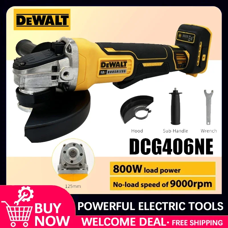 

Dewalt 125MM DCG406 9000RPM Brushless Angle Grinder Cordless Cutting Machine Impact Polisher Machine For Dewalt 20V Battery