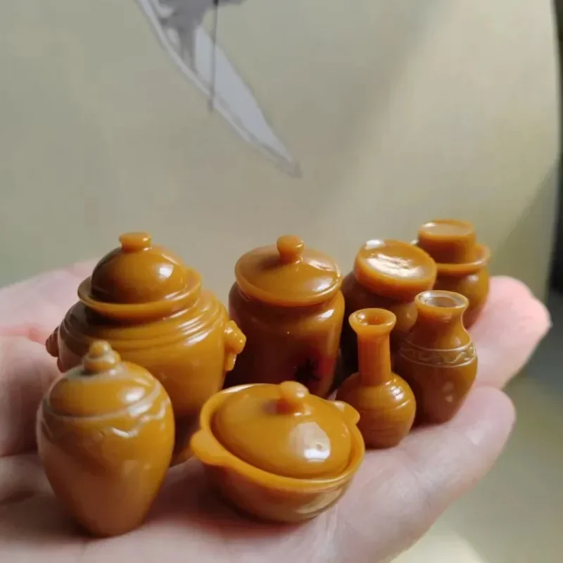 8 Uds botellas de vino/macetas/casa de muñecas/vajilla de comida en miniatura/lindo Gnomo de jardín de hadas/decoración de mesa/manualidades/suministros de bricolaje
