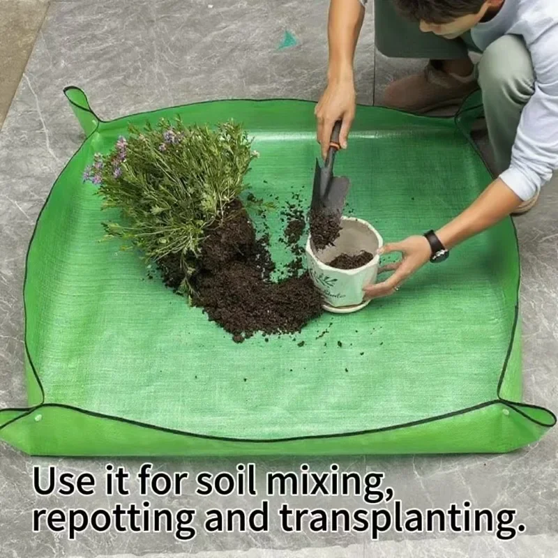 1 قطعة حصيرة زراعة خضراء 50 سنتيمتر-100 سنتيمتر قابلة لإعادة الاستخدام البستنة بوتينغ الوسادة طوي حديقة النبات اناء للزهور زرع الحصير مقاوم للماء #4