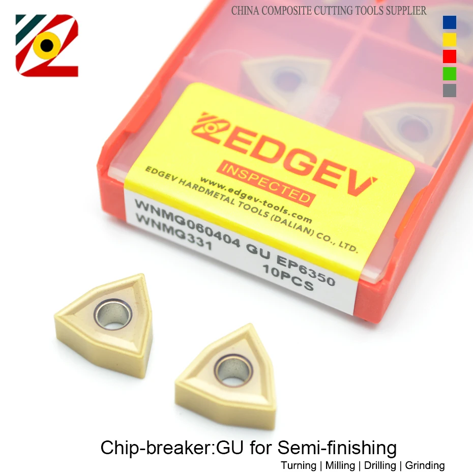 EDGEV WNMG060404 WNMG060408 WNMG CNC Indicizzabili Inserti In Metallo Duro Tornio Cutter Utensili di Tornitura Tungsteno di Acciaio inox Lavorazione