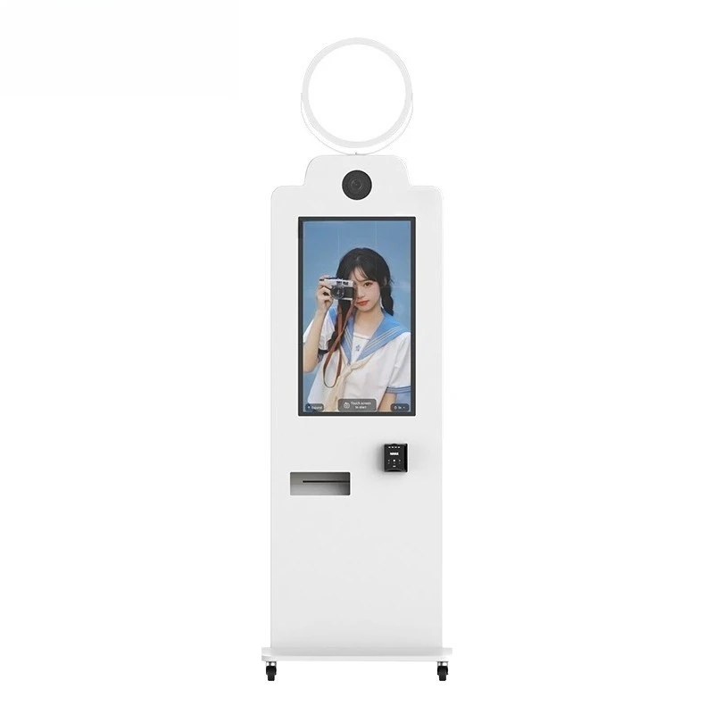 Photo Booth Touch Screen Card Payment Self Service Mirror Photo Booth for Rent
