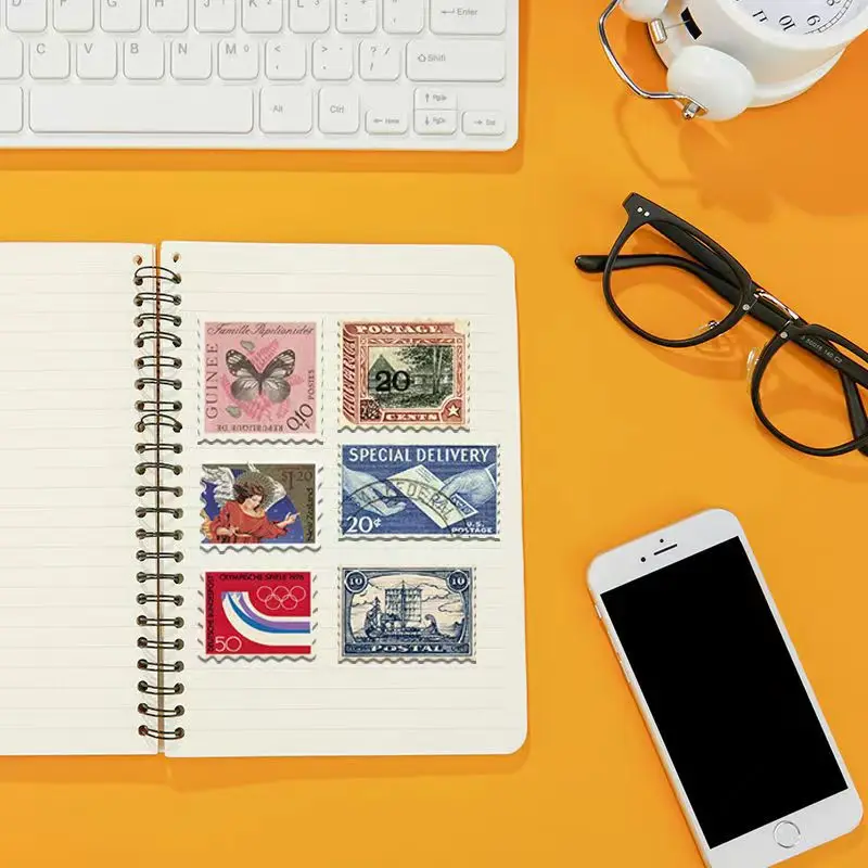 Kunst Retro Briefmarken Graffiti Aufkleber DIY Skateboard Telefon Fall Gepäck Selbst-Adhesive Aufkleber Decals Aufkleber Kind Spielzeug