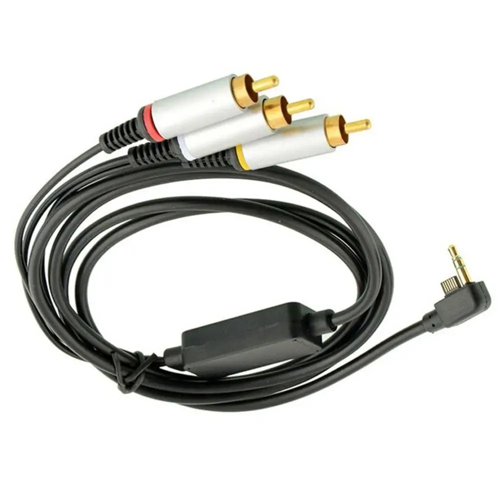 Composite RCA Male For PSP 2000 3000 Slim to TV 3 RCA Cable Cord Audio Cables AV Cable