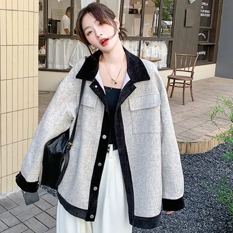 Damski nowy temperament Casual Joker luźny, wąski płaszcz damski wiosenny i jesienny lekki płaszcz Casual jednorzędowy płaszcz z klapami