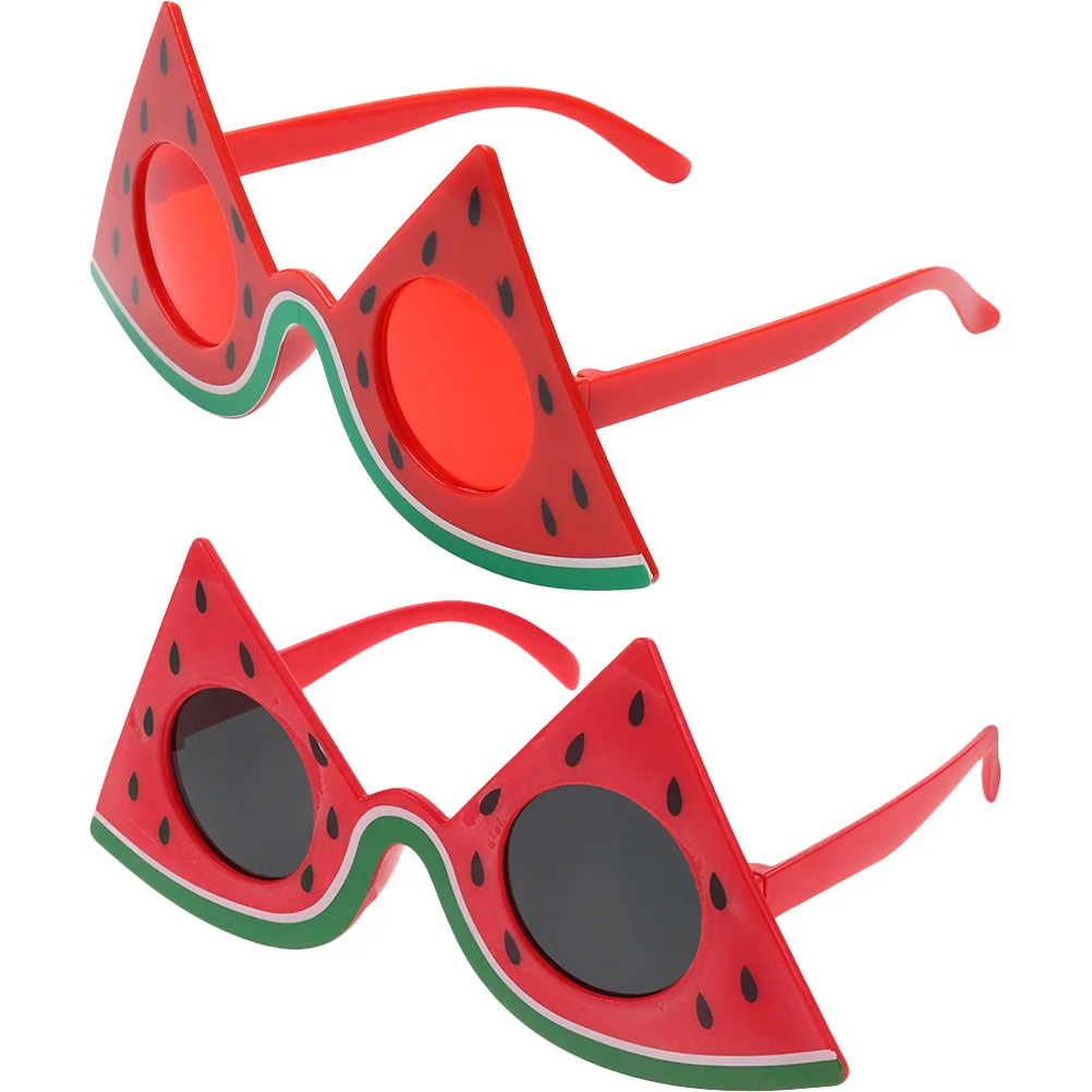 

2Pcs Watermelon Party Glasses Fruit Shaped Sunglasses Reusable Eyewear for Birthday Pool Summer Picnic Photo Booth Props