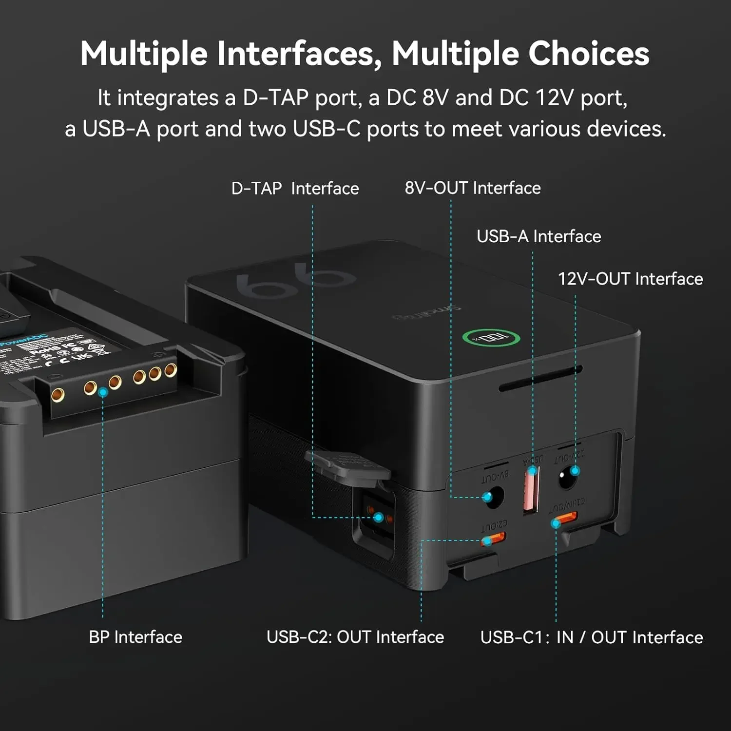 Nueva batería de montaje SMALLRIG-V VB99 Pro 6800mAh 99Wh 14,8 V soporte de batería de montaje en V USB-C cargador rápido para Monitor de cámara-4292