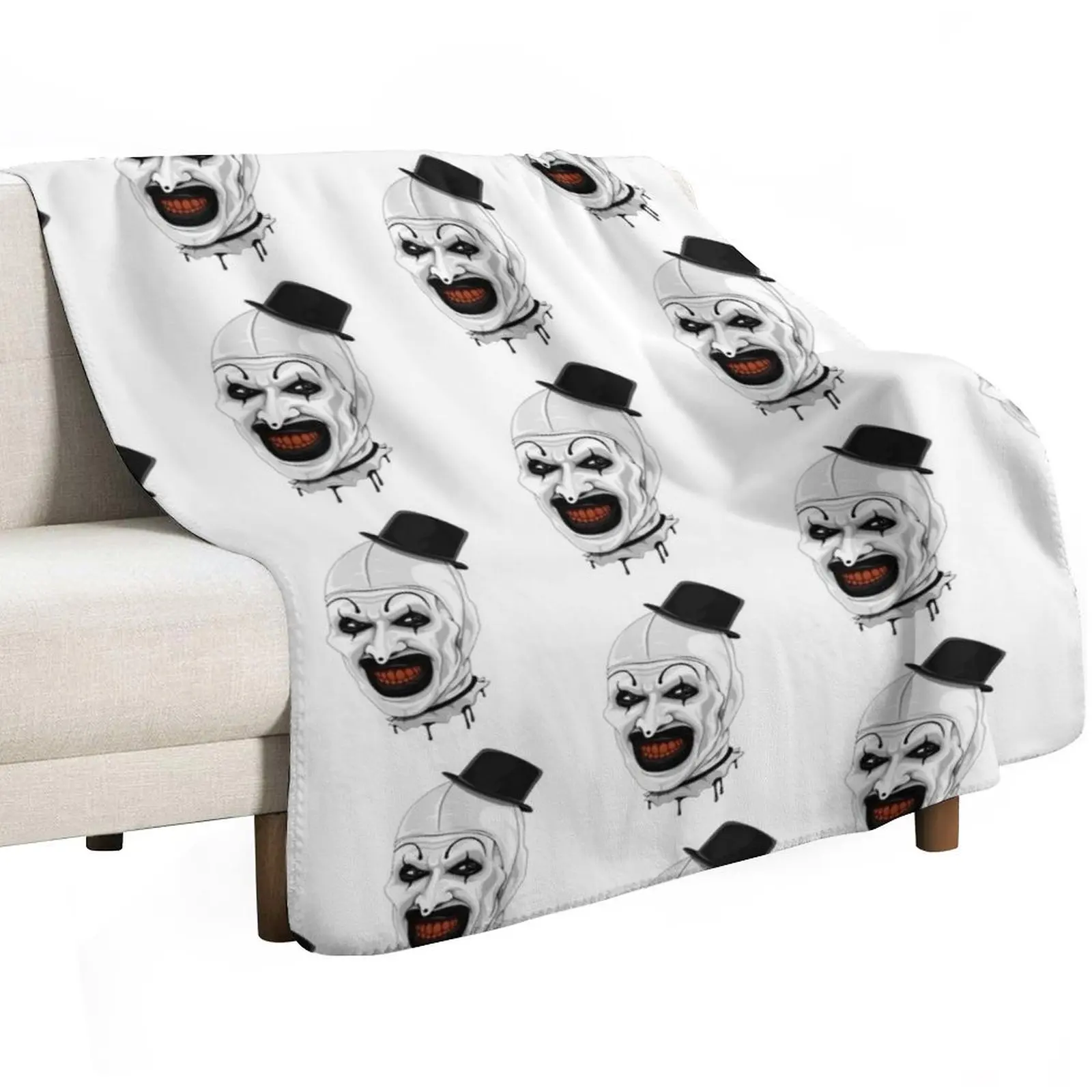 Art the Clown terrifier movie halloween Throw Blanket Summer Stuffeds Plaid Furrys Bed linens Blankets