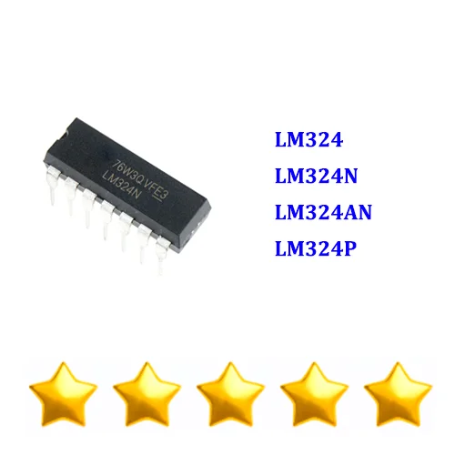 10 шт./100 шт. LM324 LM324N LM324AN LM324P IC OPAMP GP 4 схемы 14DIP 100% Новые оригинальные чипы