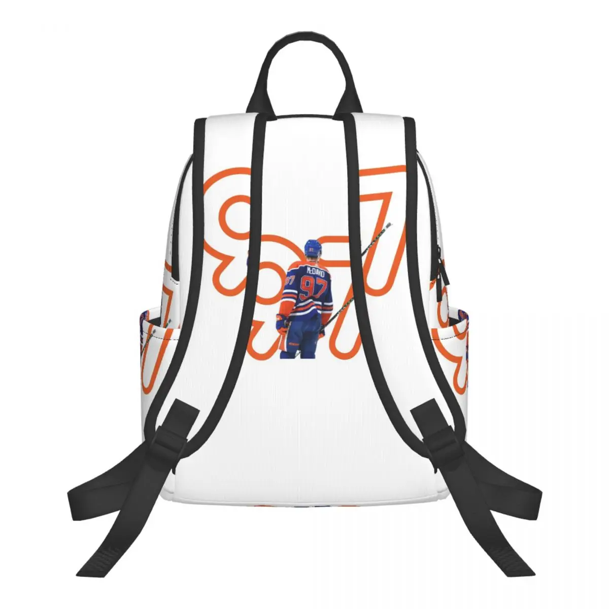 Connor McDavid 97 For Edmonton Oilers Fans Student Backpack School Bag Hiking Travel Daypack for Men Women Bookbag Shoulder Bags