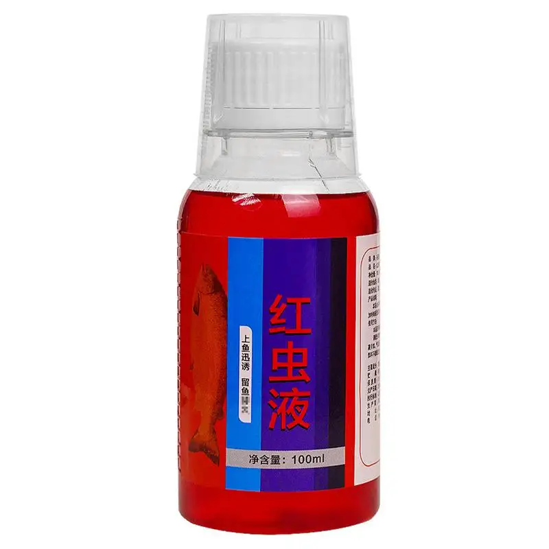 Red Worm Liquid Bait 100ml Fish Bait Attractant High Concentration Red Worm Fish Bait Enhancer Enhancer For Bass Tilapia Bighead