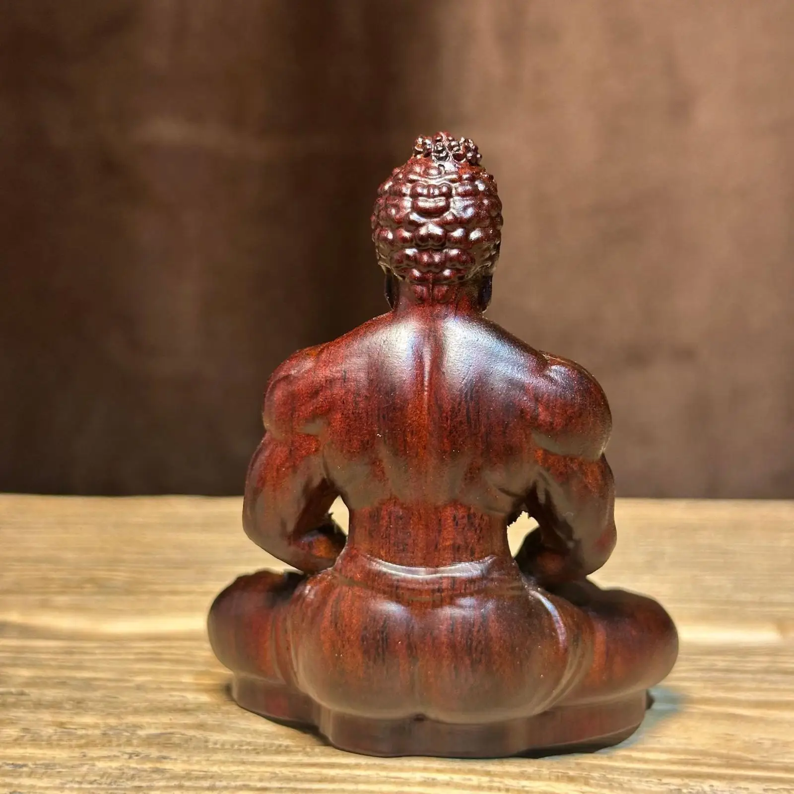 Mini Buddha Statue Buddhist Sculpture Decorative Portable Tabletop Ornament for Dining Room Living Room Home Tabletop Kitchen