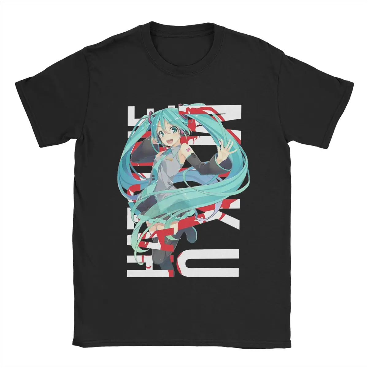 

25 New Fashion Popular T-Shirt Unisex Crew Neck Short Sleeve T-Shirt Hatsune Miku Anime Cotton Print T-Shirt Y2K