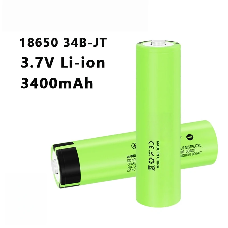 NCR18650B 3.7v 3400mAh 18650 34B-JT Rechargeable Li-ion Battery for High-power Flashlight Mobile Device Energy Storage Batteries