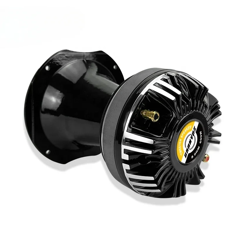 المهنية 2." سائق ضاغط الحلق الألومنيوم الناشر التيتانيوم 8 أوم 600 واط مكبر صوت للسيارة القرن #3