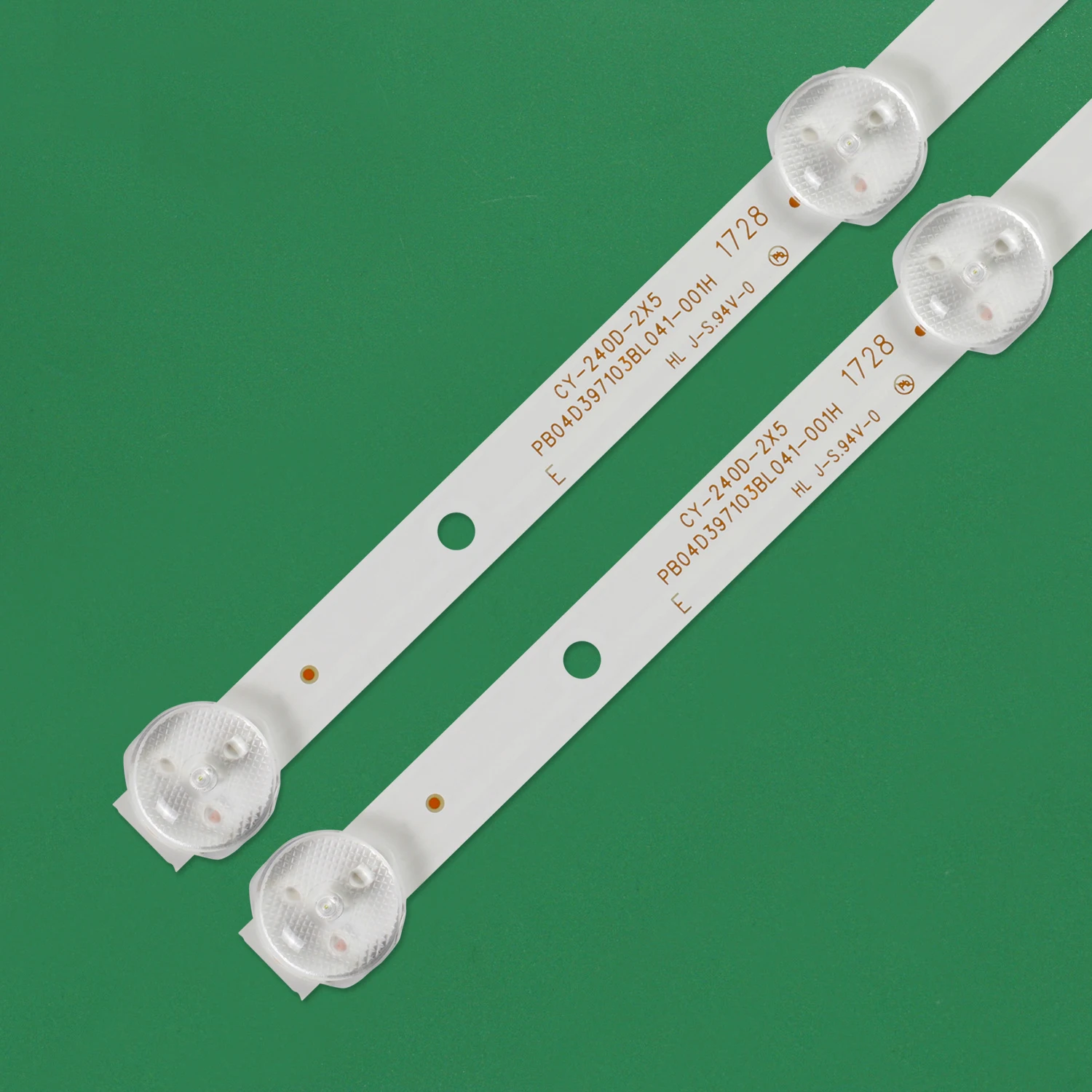 2PCS 396mm LED Backlight Strip 5 Lamp for Prestigio PTV24DN01Z_BK_CIS PTV24DN02Z_SL_CIS CY-240D-2X5 PB04D397103BL041-001H